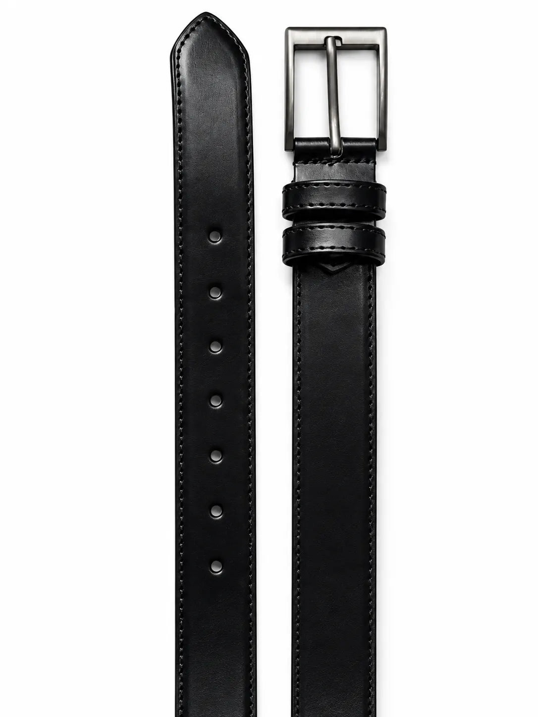 Classic Men Black Leather Belt