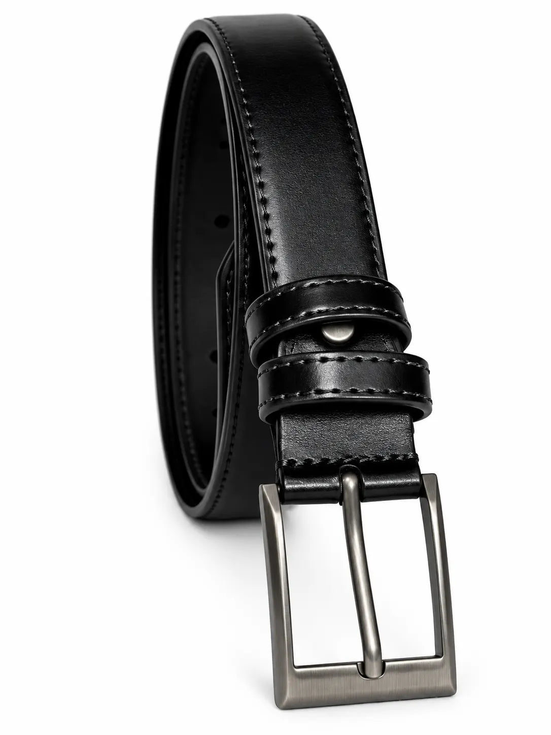 Classic Men Black Leather Belt
