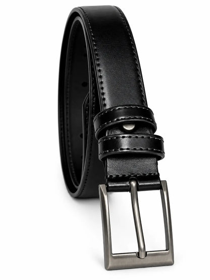 Classic Men Black Leather Belt