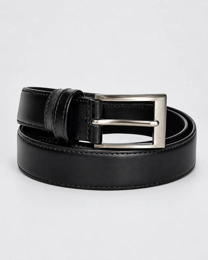 Classic Men Black Leather Belt