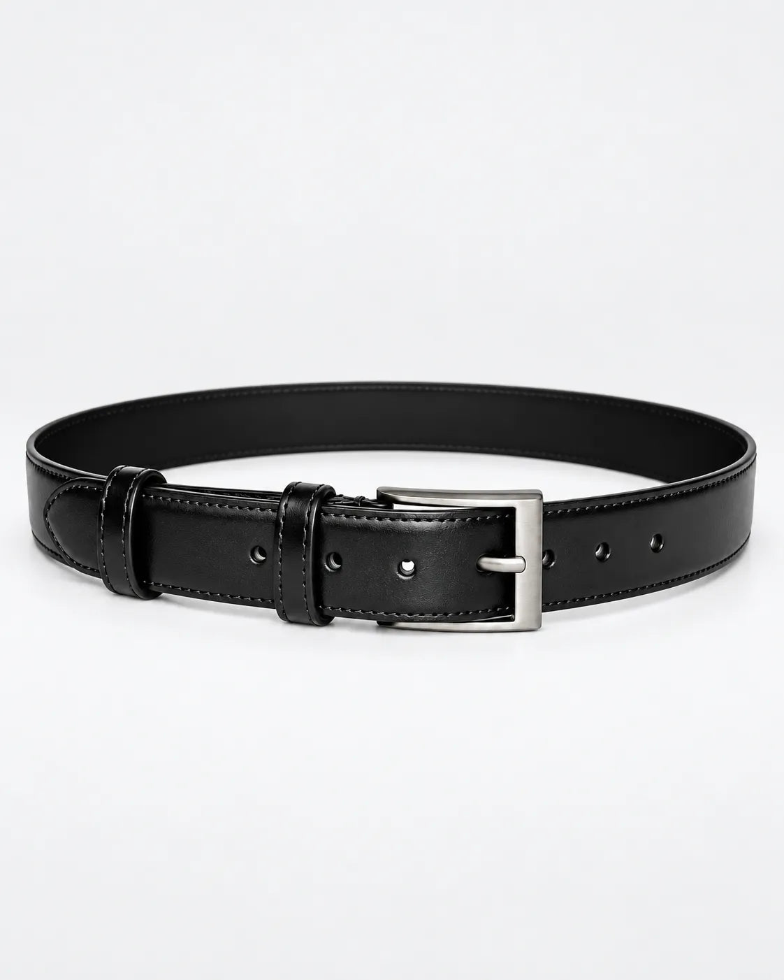 Classic Men Black Leather Belt